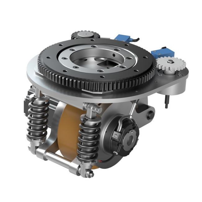 Horizontal Drive Wheel with Shock Absorption